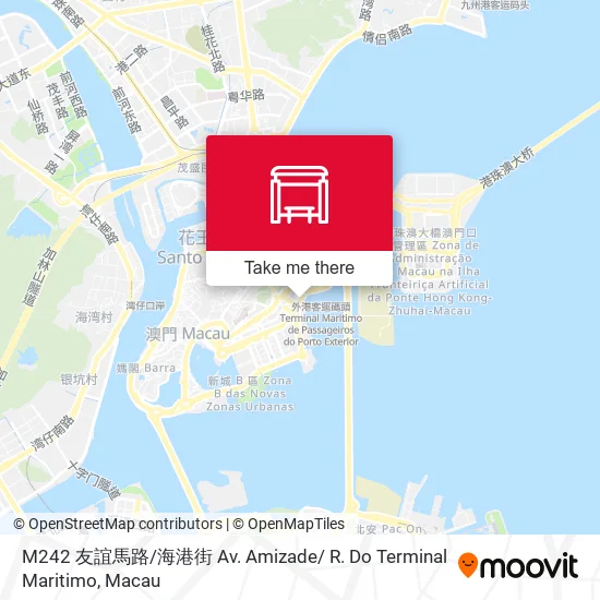 M242 友誼馬路 / 海港街 Av. Amizade/ R. Do Terminal Maritimo地圖