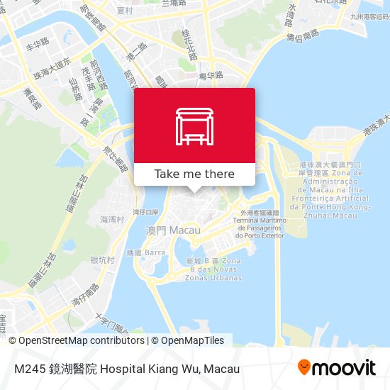 M245 鏡湖醫院 Hospital Kiang Wu map