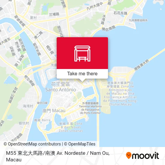 M55 東北大馬路 / 南澳 Av. Nordeste  / Nam Ou map