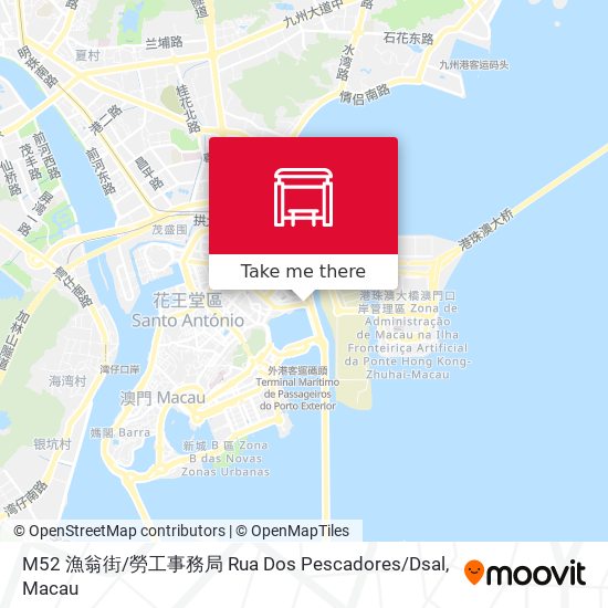 M52 漁翁街 / 勞工事務局 Rua Dos Pescadores / Dsal map