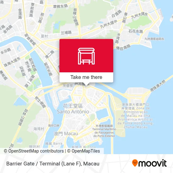 M1 / 2 關閘總站 (F車道) Portas Do Cerco/ Terminal, Barrier Gate / Terminal (Via / Lane F)地圖