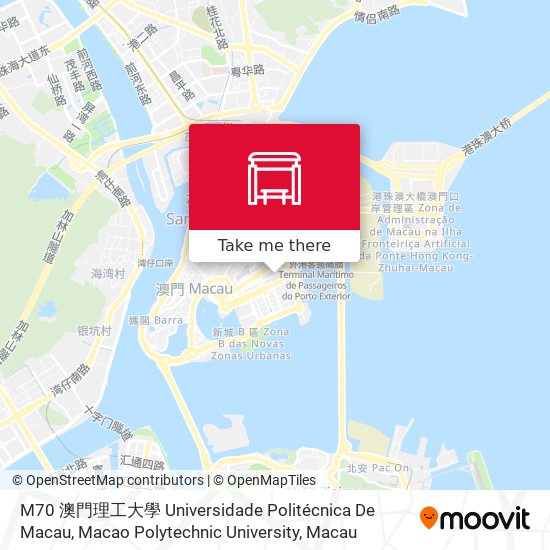 M70 澳門理工大學 Universidade Politécnica De Macau, Macao Polytechnic University地圖