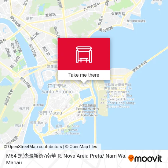 M64 黑沙環新街 / 南華 R. Nova Areia Preta/ Nam Wa map
