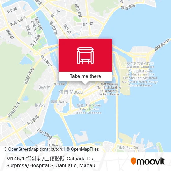 M145 / 1 愕斜巷 / 山頂醫院 Calçada Da Surpresa / Hospital S. Januário地圖