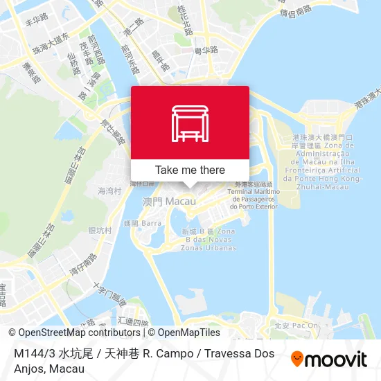 M144 / 3 水坑尾 / 天神巷 R. Campo / Travessa Dos Anjos地圖