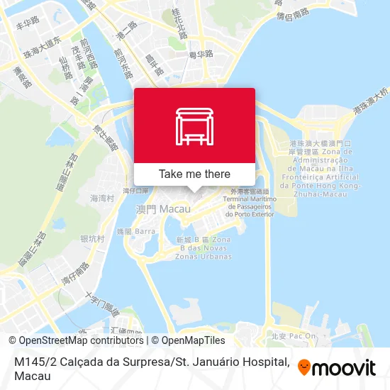 M145 / 2 愕斜巷 / 山頂醫院 Calçada Da Surpresa / Hospital S. Januário地圖