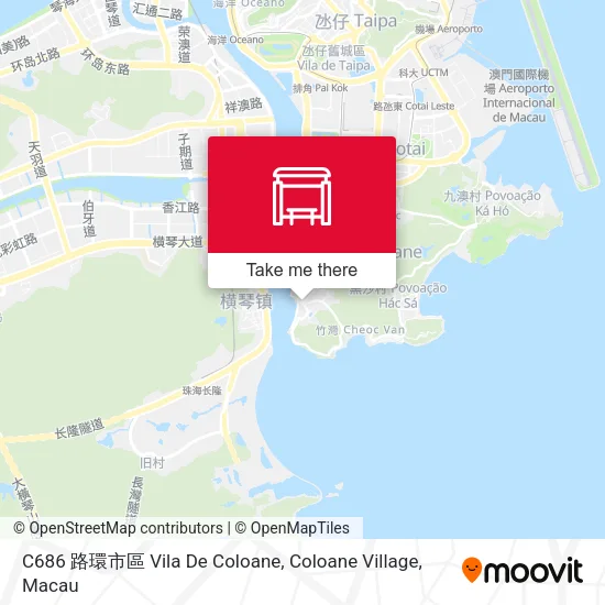 C686 路環市區 Vila De Coloane, Coloane Village地圖