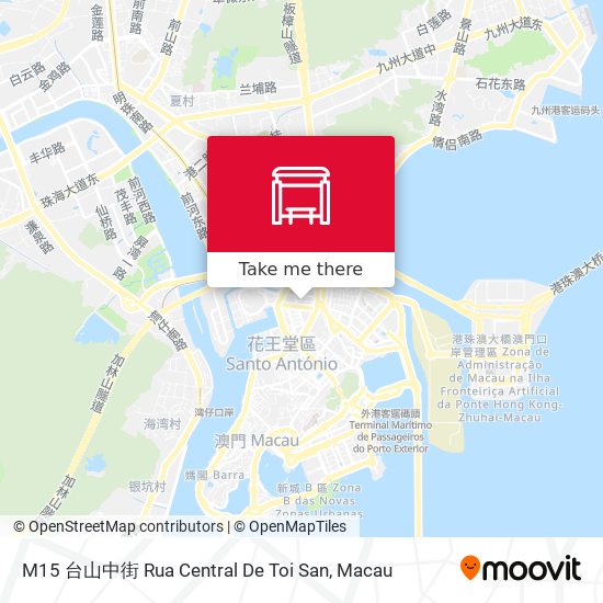 M15 台山中街 Rua Central De Toi San map