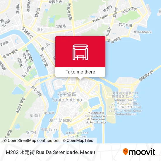 M282 永定街 Rua Da Serenidade map
