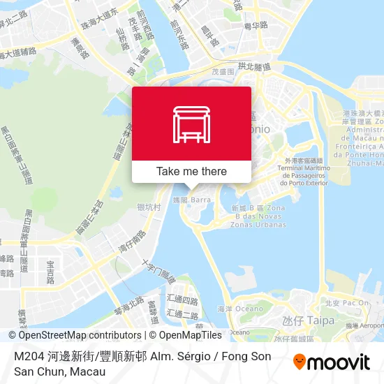 M204 河邊新街 / 豐順新邨 Alm. Sérgio / Fong Son San Chun地圖