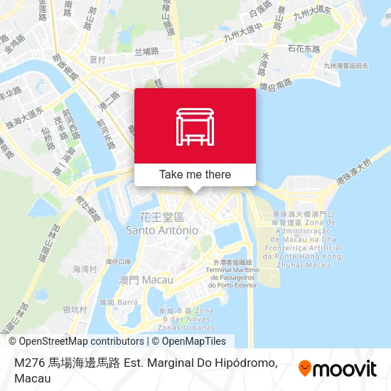 M276 馬場海邊馬路 Est. Marginal Do Hipódromo map