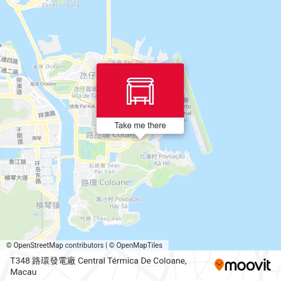 T348  路環發電廠 Central Térmica De Coloane地圖