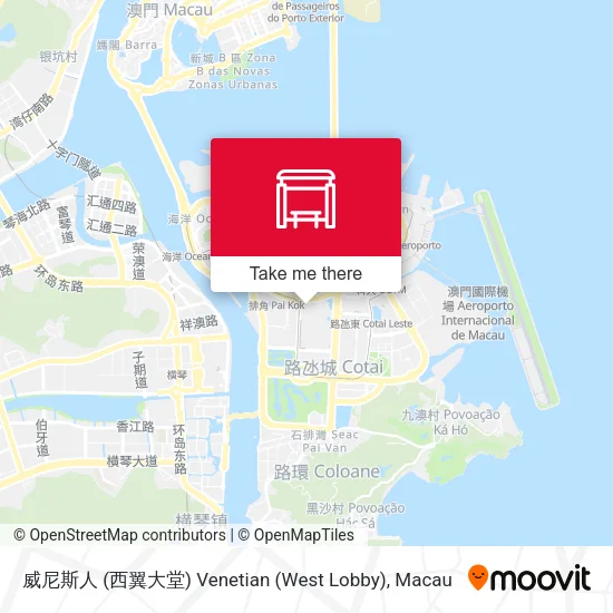 威尼斯人 (西翼大堂) Venetian (West Lobby) map