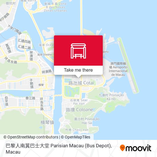巴黎人南翼巴士大堂 Parisian Macau (Bus Depot) map
