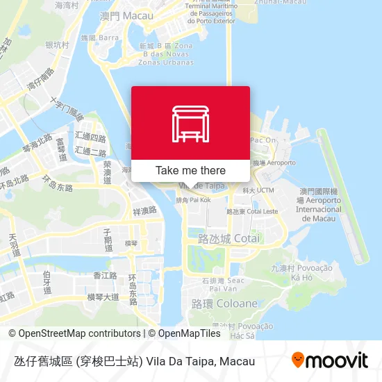氹仔舊城區 (穿梭巴士站) Vila Da Taipa map