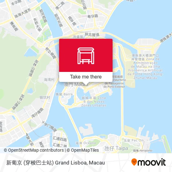 新葡京 (穿梭巴士站) Grand Lisboa map