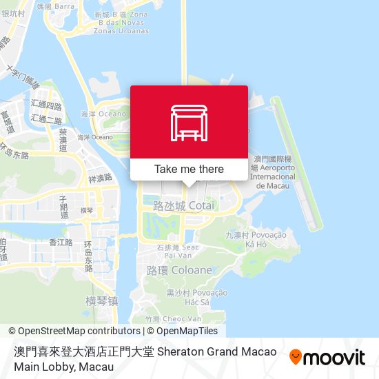 澳門喜來登大酒店正門大堂 Sheraton Grand Macao Main Lobby map