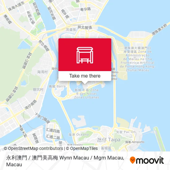 永利澳門 / 澳門美高梅  Wynn Macau / Mgm Macau map