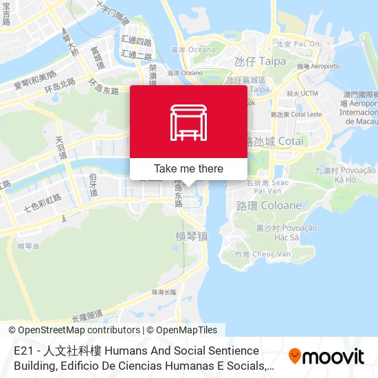 E21 - 人文社科樓 Humans And Social Sentience Building, Edificio De Ciencias Humanas E Socials map
