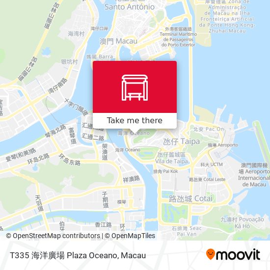 T335 海洋廣場 Plaza Oceano map