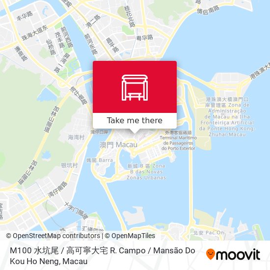 M100 水坑尾 / 高可寧大宅 R. Campo / Mansão Do Kou Ho Neng map