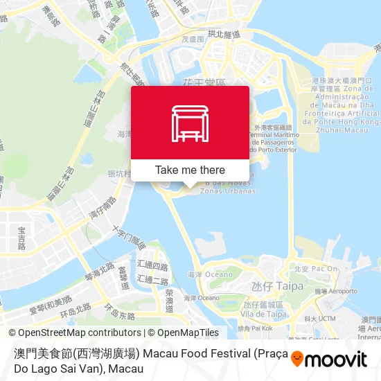 澳門美食節(西灣湖廣場) Macau Food Festival (Praça Do Lago Sai Van) map