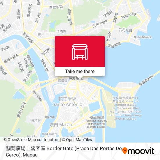 關閘廣場上落客區 Border Gate (Praca Das Portas Do Cerco)地圖