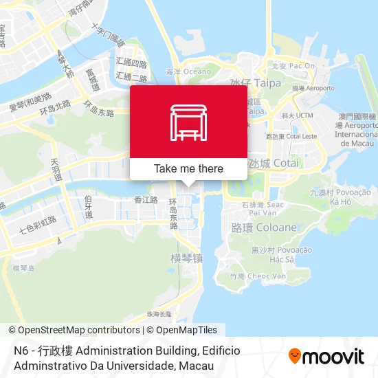 N6 - 行政樓 Administration Building, Edificio Adminstrativo Da Universidade map