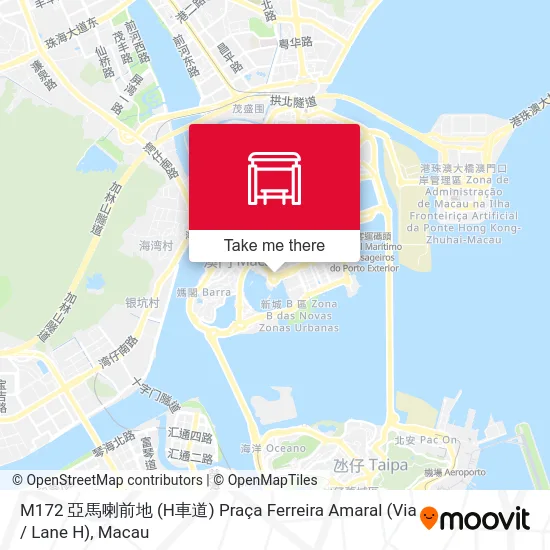 M172 亞馬喇前地 (H車道) Praça Ferreira Amaral (Via / Lane H) map