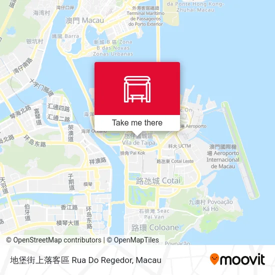地堡街上落客區 Rua Do Regedor地圖
