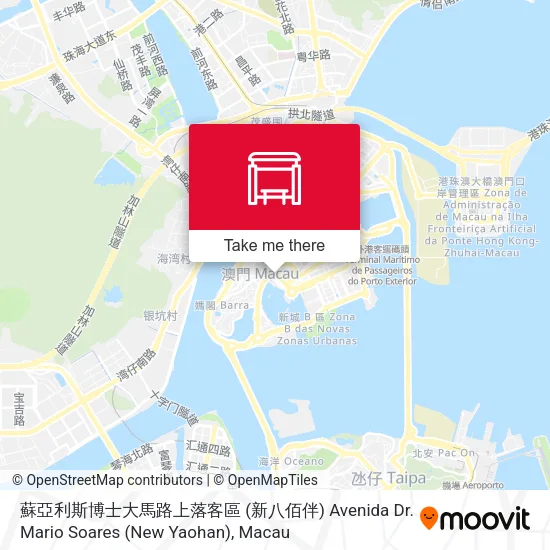 蘇亞利斯博士大馬路上落客區 (新八佰伴) Avenida Dr. Mario Soares (New Yaohan)地圖