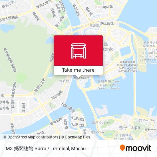 M3 媽閣總站 Barra / Terminal map