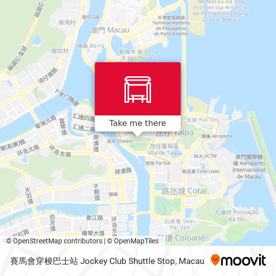 賽馬會穿梭巴士站 Jockey Club Shuttle Stop map