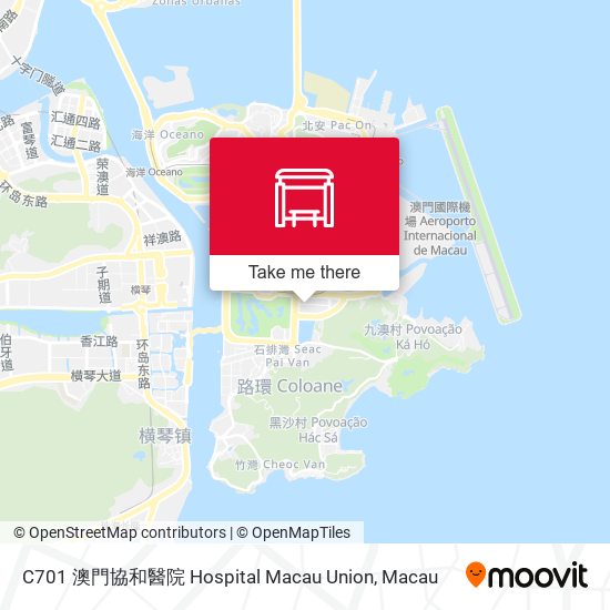 C701 澳門協和醫院 Hospital Macau Union map