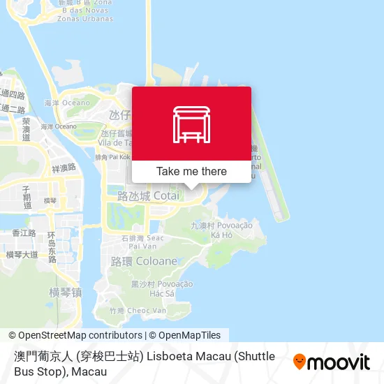 澳門葡京人 (穿梭巴士站) Lisboeta Macau (Shuttle Bus Stop) map