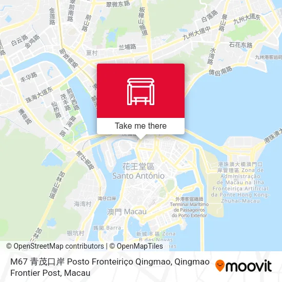 M67 青茂口岸 Posto Fronteiriço Qingmao, Qingmao Frontier Post map