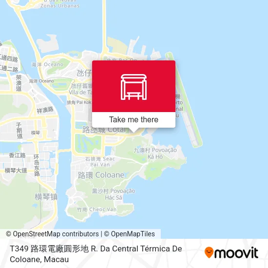 T349 路環電廠圓形地 R. Da Central Térmica De Coloane map