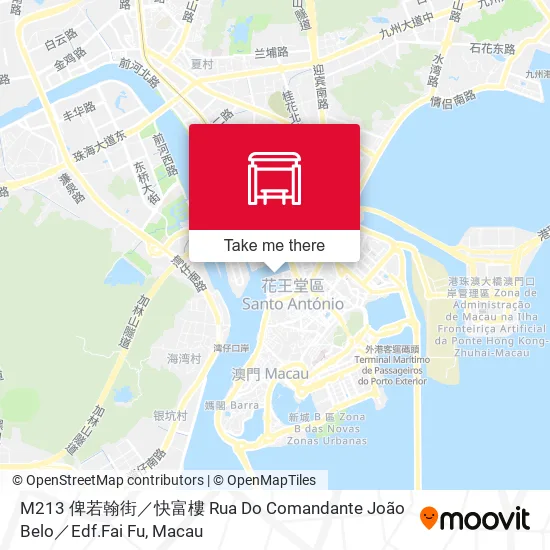 M213 俾若翰街／快富樓 Rua Do Comandante João Belo／Edf.Fai Fu map
