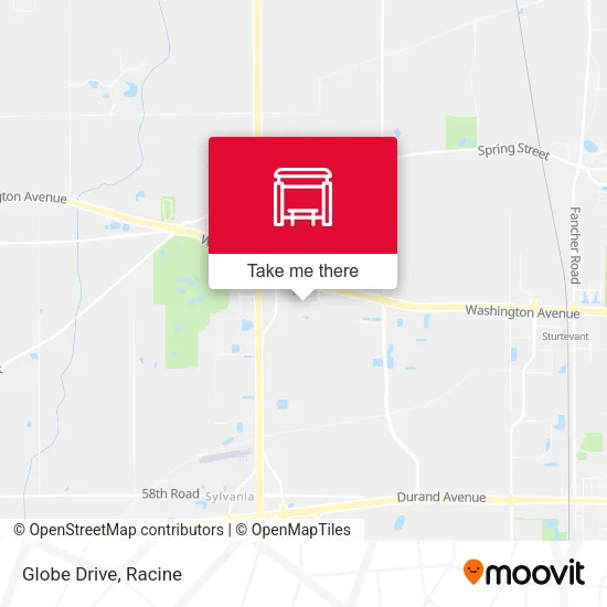 Globe Drive map