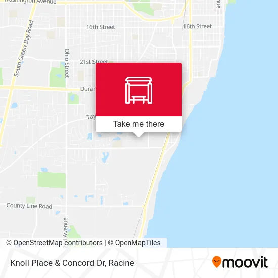 Knoll Place & Concord Dr map