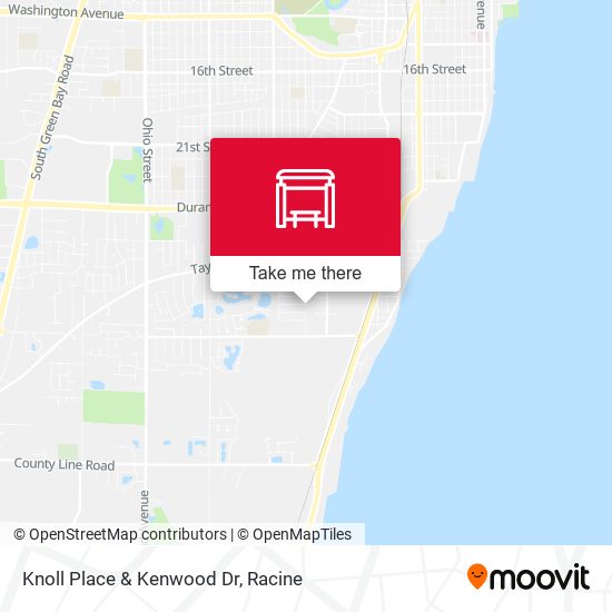 Knoll Place & Kenwood Dr map