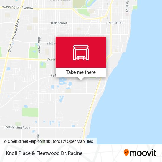 Knoll Place & Fleetwood Dr map