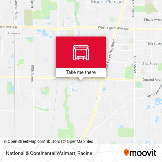 Mapa de National & Continental Walmart
