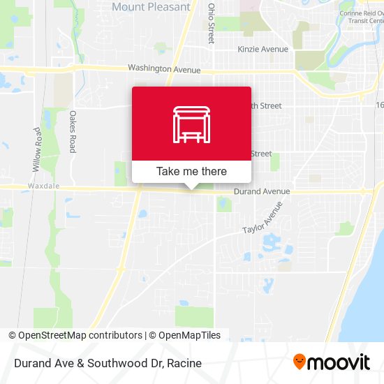 Durand Ave & Southwood Dr map