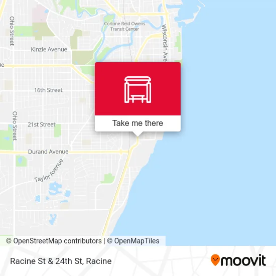 Racine St & 24th St map