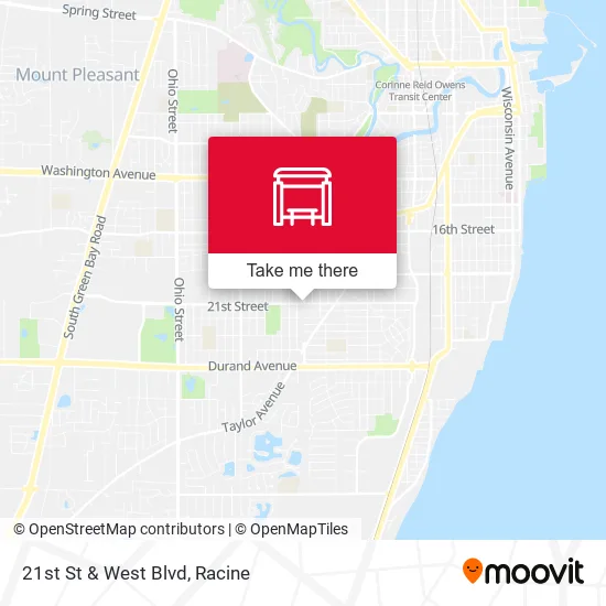 21st St & West Blvd map