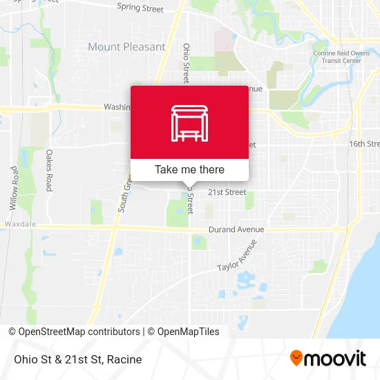 Ohio St & 21st St map