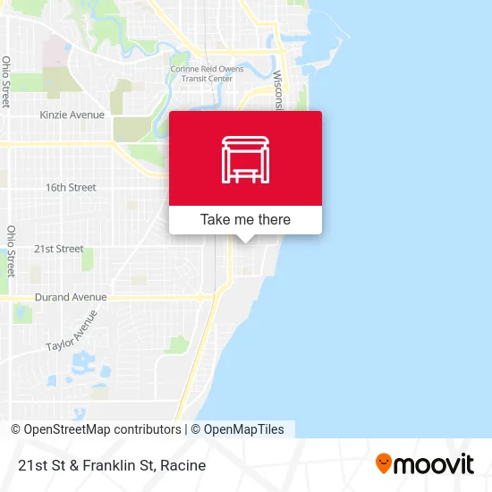 21st St & Franklin St map