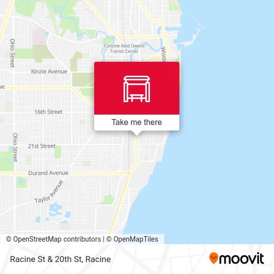 Racine St & 20th St map