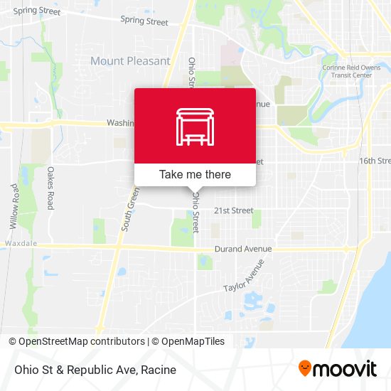 Ohio St & Republic Ave map